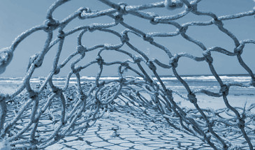 Fischernetz am Strand